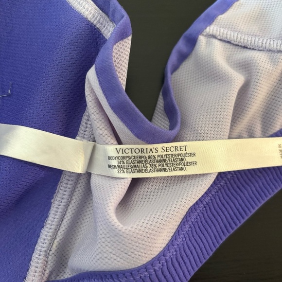 Victoria's Secret Purple Sports Bra Racerback Design - Picture 6 of 8